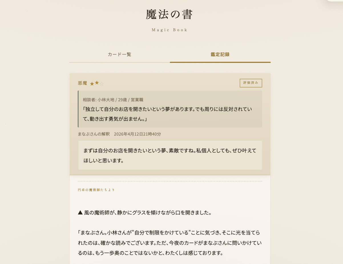 解釈帳 解釈履歴